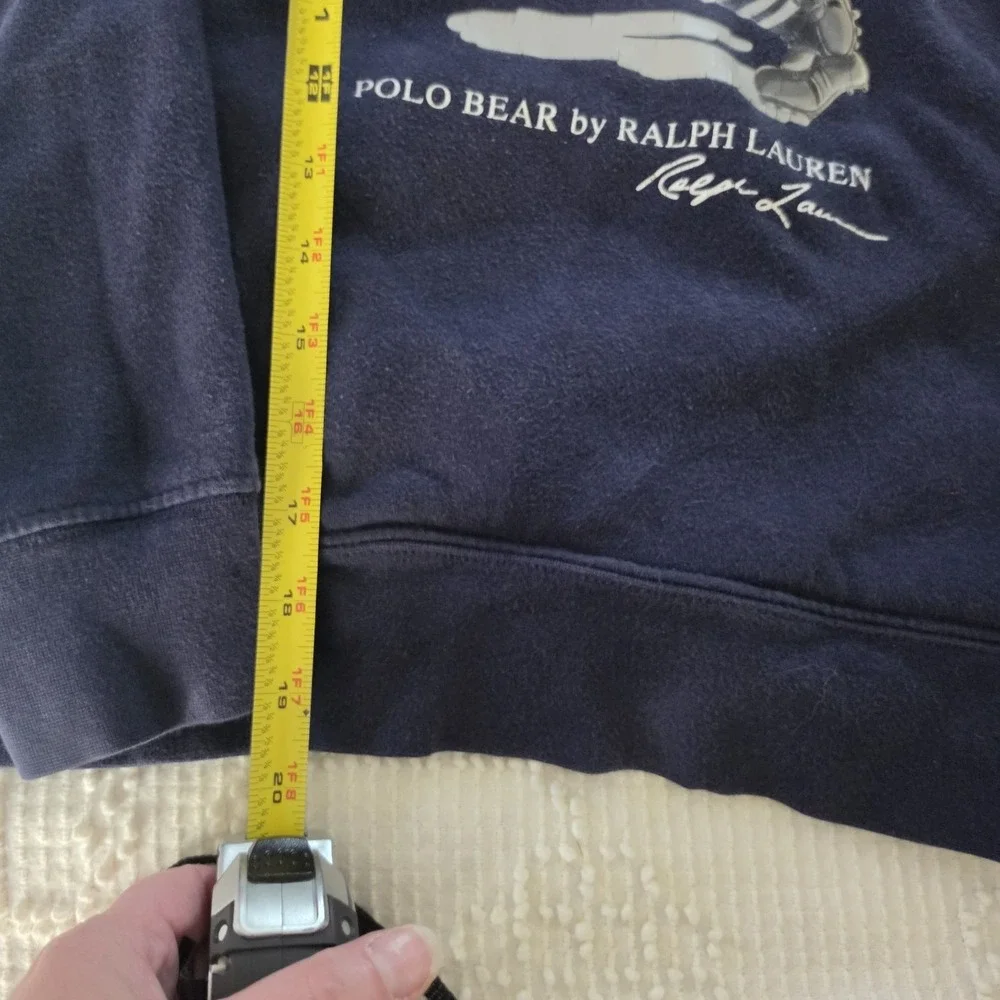 Polo‎ Ralph Lauren Bear Kids Hoodie Sweatshirt Youth Size 10-12 Football Rare
